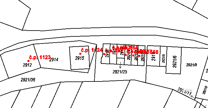 Rakšice 552, Moravský Krumlov na parcele st. 2916 v KÚ Moravský Krumlov, Katastrální mapa