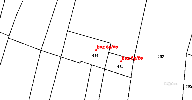 Opatov 38349523 na parcele st. 414 v KÚ Opatov na Moravě, Katastrální mapa