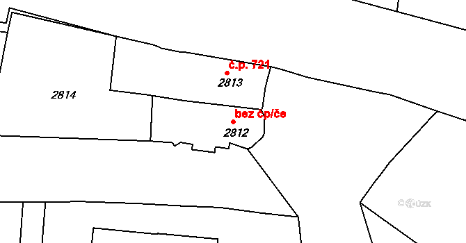Česká Lípa 39744523 na parcele st. 2812 v KÚ Česká Lípa, Katastrální mapa