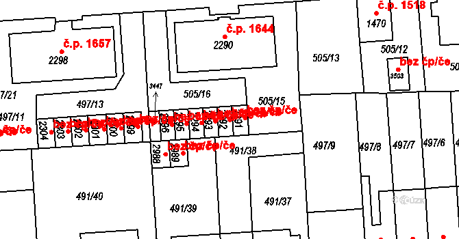 Svitavy 40159523 na parcele st. 2292 v KÚ Svitavy-předměstí, Katastrální mapa