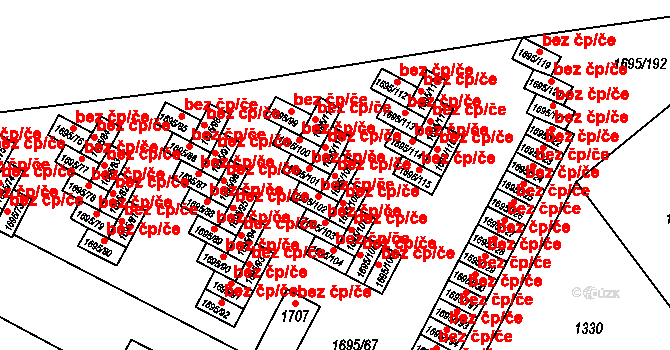 Třeboň 47508523 na parcele st. 1695/109 v KÚ Třeboň, Katastrální mapa
