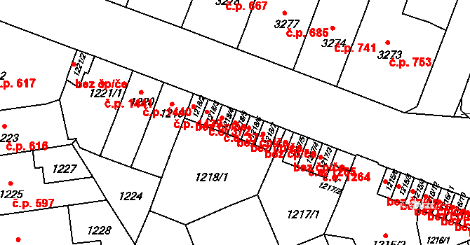 Litoměřice 47630523 na parcele st. 1218/5 v KÚ Litoměřice, Katastrální mapa
