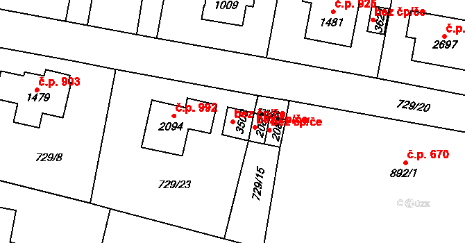 Vrchlabí 48110523 na parcele st. 3503 v KÚ Vrchlabí, Katastrální mapa