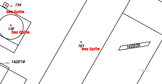 Vrbice 82367523 na parcele st. 161 v KÚ Vrbice u Roudnice nad Labem, Katastrální mapa