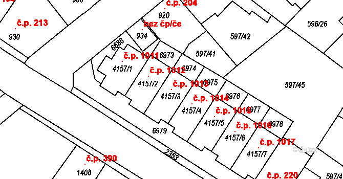 Beroun-Závodí 1013, Beroun na parcele st. 4157/3 v KÚ Beroun, Katastrální mapa