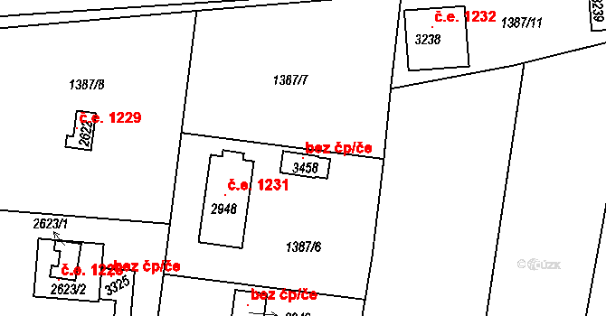 Milevsko 117570524 na parcele st. 3458 v KÚ Milevsko, Katastrální mapa