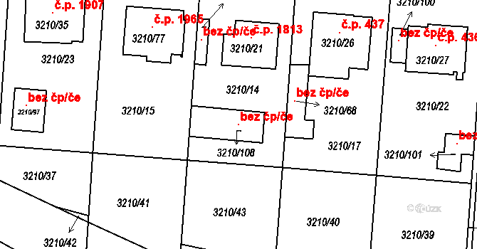Boskovice 119242524 na parcele st. 3210/108 v KÚ Boskovice, Katastrální mapa