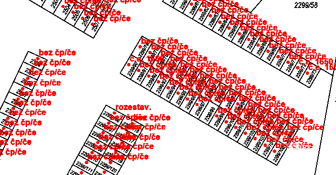 Česká Lípa 42245524 na parcele st. 2299/94 v KÚ Česká Lípa, Katastrální mapa