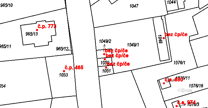 Štětí 42818524 na parcele st. 1049/2 v KÚ Štětí I, Katastrální mapa