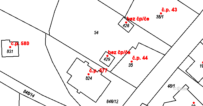 Libhošť 44855524 na parcele st. 429 v KÚ Libhošť, Katastrální mapa