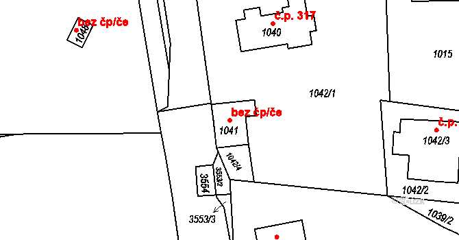 Řevnice 45723524 na parcele st. 1041 v KÚ Řevnice, Katastrální mapa