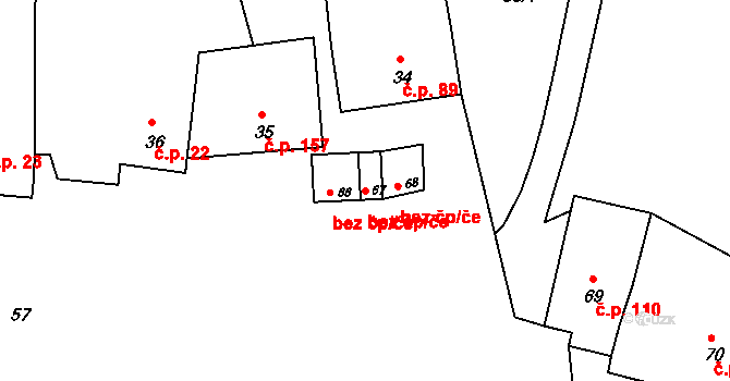 Kobeřice u Brna 45885524 na parcele st. 67 v KÚ Kobeřice u Brna, Katastrální mapa
