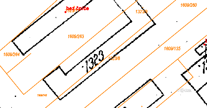Lanžhot 49455524 na parcele st. 1323/11 v KÚ Lanžhot, Katastrální mapa