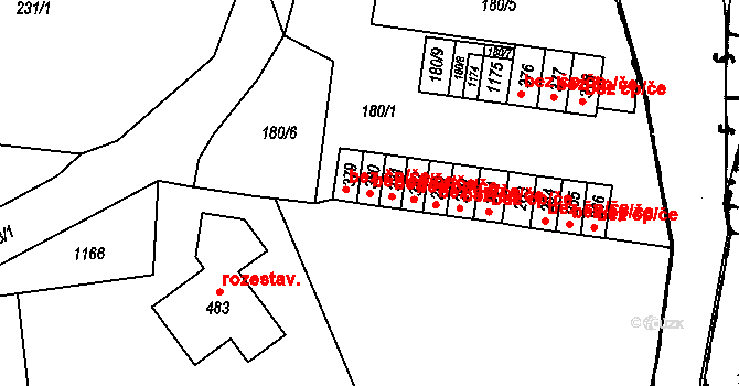 Štěkeň 49559524 na parcele st. 380 v KÚ Štěkeň, Katastrální mapa