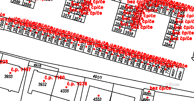 Třebíč 50021524 na parcele st. 3532 v KÚ Třebíč, Katastrální mapa