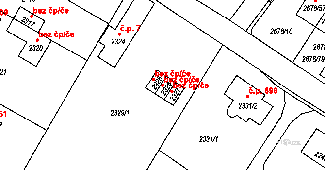 Rapotín 50235524 na parcele st. 2326 v KÚ Rapotín, Katastrální mapa