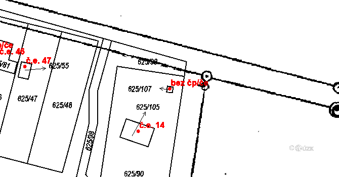 Citonice 102349525 na parcele st. 625/107 v KÚ Citonice, Katastrální mapa