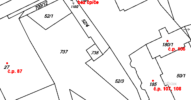Teplice nad Bečvou 44, Katastrální mapa