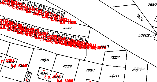 Zlín 2164,2213 na parcele st. 5693/2 v KÚ Zlín, Katastrální mapa