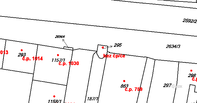 Lipník nad Bečvou 43816525 na parcele st. 295 v KÚ Lipník nad Bečvou, Katastrální mapa