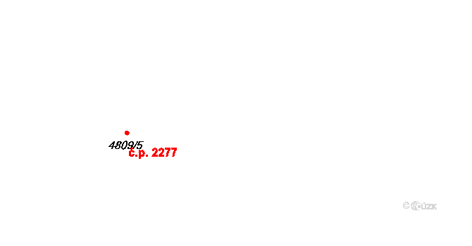 Předměstí 2277, Litoměřice na parcele st. 4809/5 v KÚ Litoměřice, Katastrální mapa