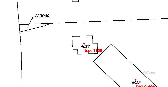 Havlíčkův Brod 1126 na parcele st. 4037 v KÚ Havlíčkův Brod, Katastrální mapa