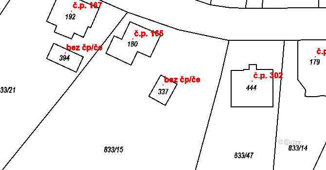 Sobíňov 102919526 na parcele st. 337 v KÚ Sobíňov, Katastrální mapa