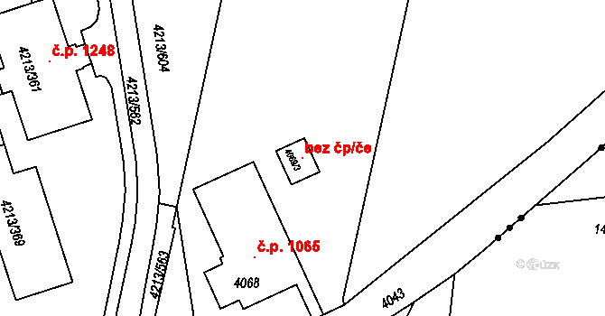 Orlová 105436526 na parcele st. 4069/3 v KÚ Horní Lutyně, Katastrální mapa