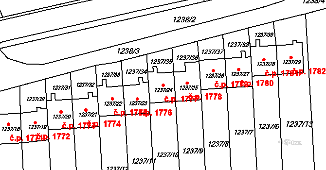 Turnov 1777 na parcele st. 1237/24 v KÚ Turnov, Katastrální mapa
