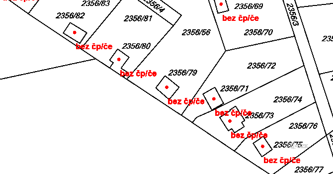 Litvínov 38027526 na parcele st. 2356/79 v KÚ Horní Litvínov, Katastrální mapa