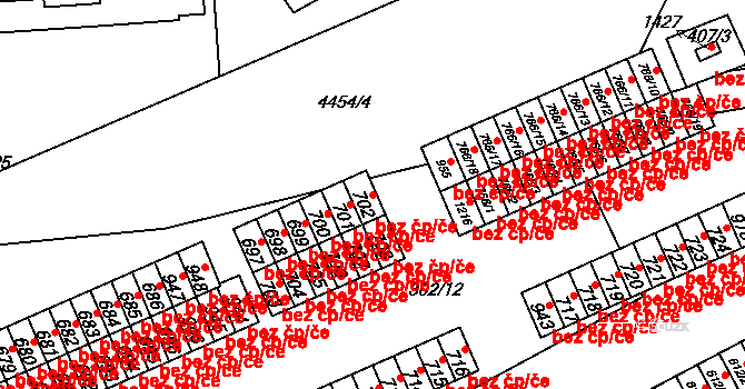 Slavičín 38890526 na parcele st. 702 v KÚ Slavičín, Katastrální mapa