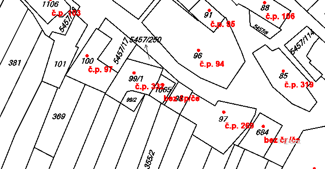 Polešovice 41643526 na parcele st. 1065 v KÚ Polešovice, Katastrální mapa