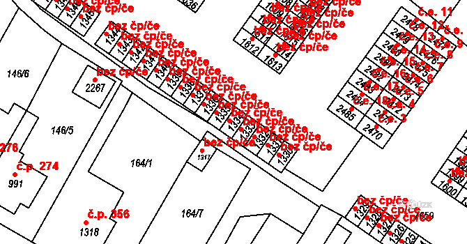 Telč 43622526 na parcele st. 1334 v KÚ Telč, Katastrální mapa