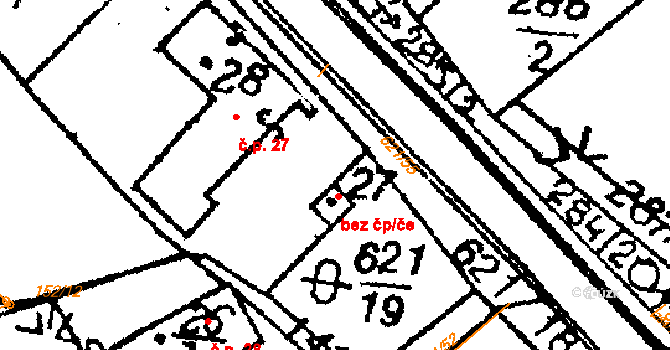 Rokytá 45323526 na parcele st. 27 v KÚ Horní Rokytá, Katastrální mapa