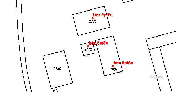 Jičín 45960526 na parcele st. 2772 v KÚ Jičín, Katastrální mapa