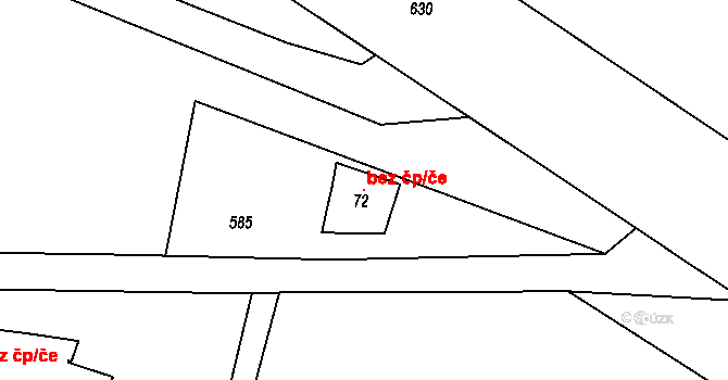 Gruna 46567526 na parcele st. 72 v KÚ Žipotín, Katastrální mapa