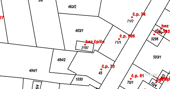 Sezimovo Ústí 47412526 na parcele st. 2187 v KÚ Sezimovo Ústí, Katastrální mapa