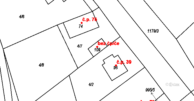Čachotín 47817526 na parcele st. 109 v KÚ Čachotín, Katastrální mapa