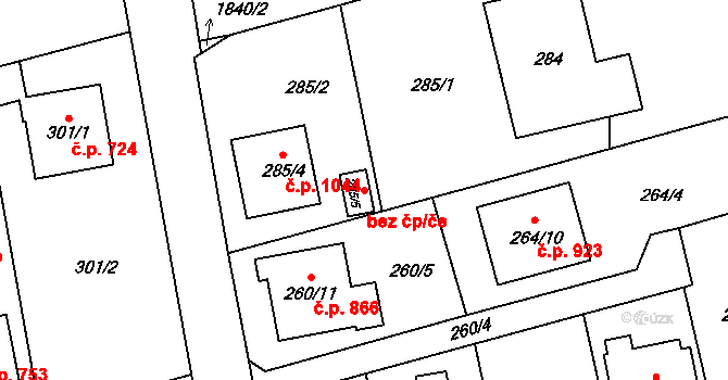 Opava 47875526 na parcele st. 285/5 v KÚ Kylešovice, Katastrální mapa