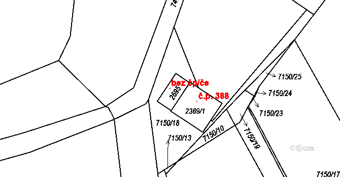 Telč 120435527 na parcele st. 2695 v KÚ Telč, Katastrální mapa