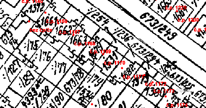 Lanžhot 1170 na parcele st. 1679 v KÚ Lanžhot, Katastrální mapa