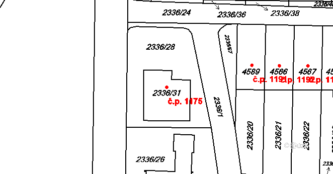 Žamberk 1175 na parcele st. 2336/31 v KÚ Žamberk, Katastrální mapa