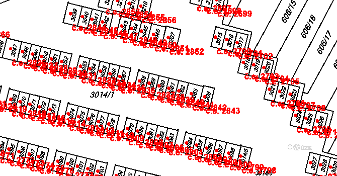 Podlesí 2840, Havířov na parcele st. 3061 v KÚ Bludovice, Katastrální mapa