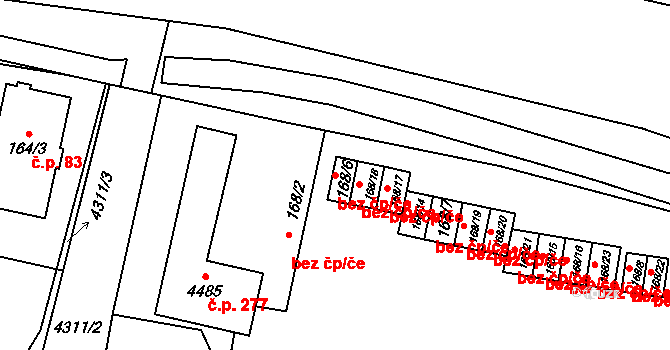 Karolinka 39523527 na parcele st. 168/6 v KÚ Karolinka, Katastrální mapa
