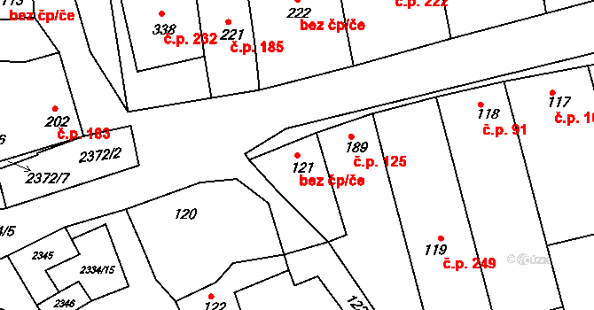 Morkůvky 43086527 na parcele st. 121 v KÚ Morkůvky, Katastrální mapa