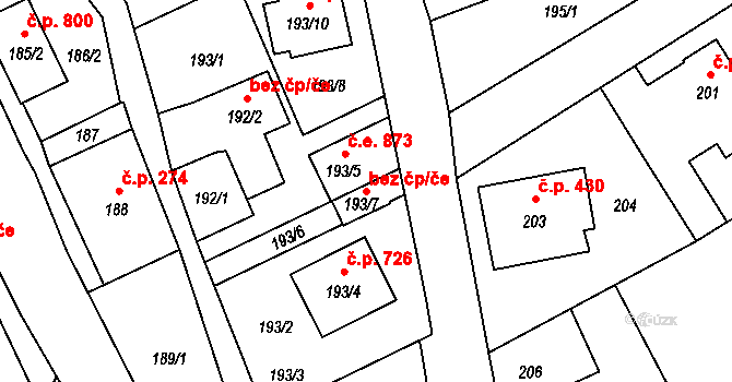 Nový Bor 43312527 na parcele st. 193/7 v KÚ Arnultovice u Nového Boru, Katastrální mapa