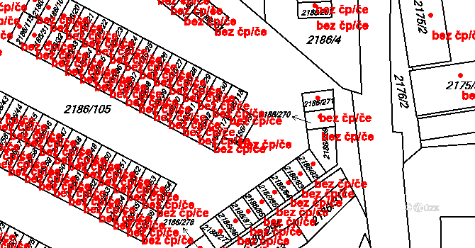 Dobruška 44249527 na parcele st. 2186/119 v KÚ Dobruška, Katastrální mapa