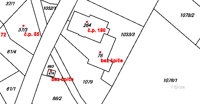 Bozkov 44724527 na parcele st. 78 v KÚ Bozkov, Katastrální mapa