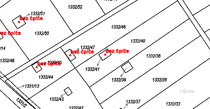 Proboštov 45094527 na parcele st. 1332/41 v KÚ Proboštov u Teplic, Katastrální mapa