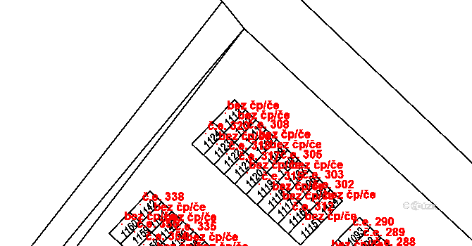 Pacov 45262527 na parcele st. 1112 v KÚ Pacov, Katastrální mapa